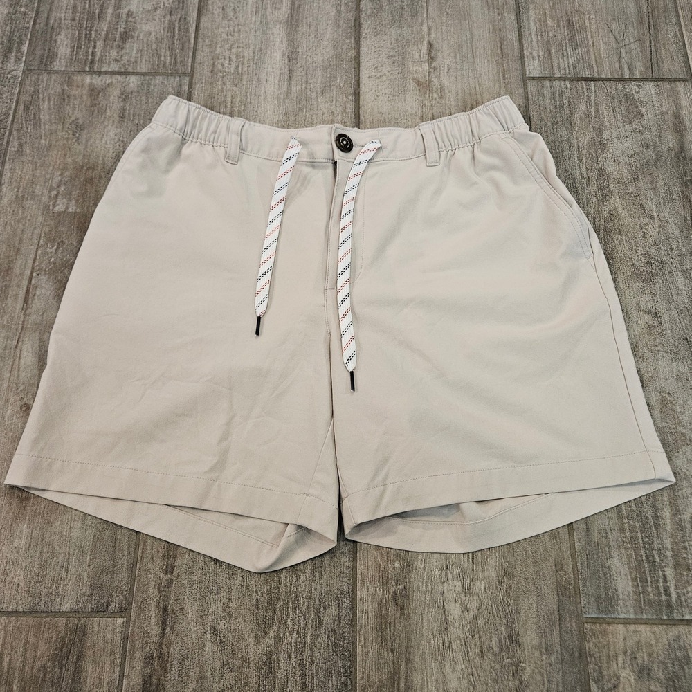 Chubbies Everywear Shorts Mens L Khaki 6" Inseam Stretch Performance Golf Preppy
